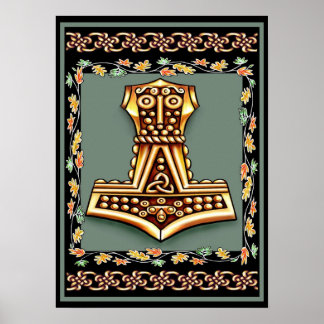 Thors Hammer Poster Impressão