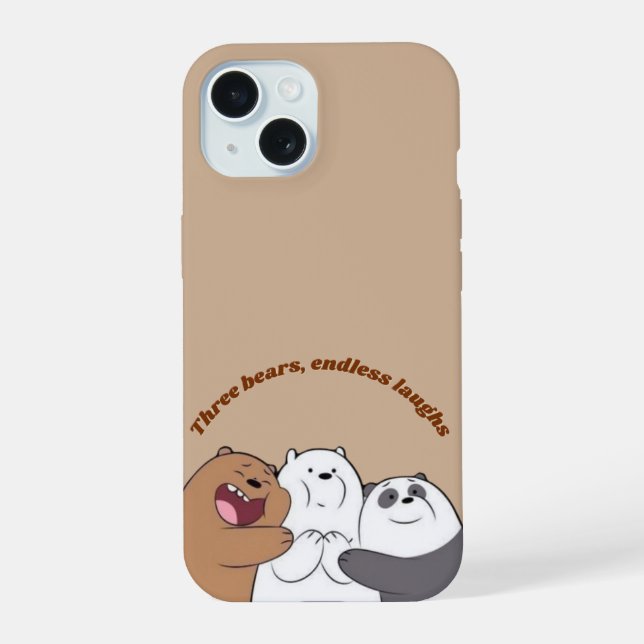 Three Bears Hug Phone Case (Verso)