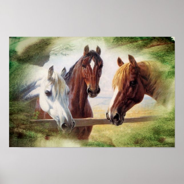 Three Horses Poster (Frente)
