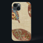 Three Leaves on Linen Texture Background<br><div class="desc">The best things come in threes! Set on a linen background these leaves look like they are floating toward the ground in an autumnal tumble. Catch them and place them on your wall today!</div>