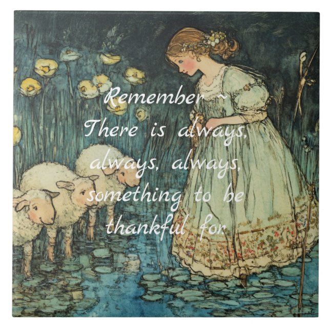 THREE SHEEP THANKFUL TILE (Frente)
