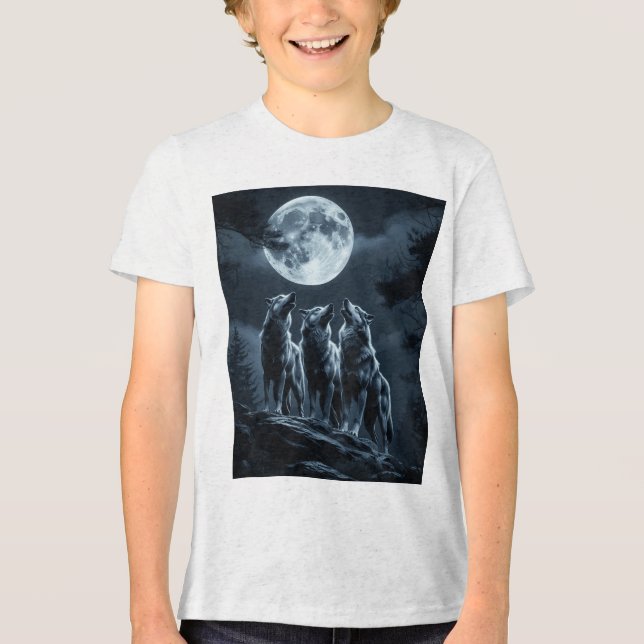 Three Wolves Howling at the Full Moon - Three Wolf (Frente)