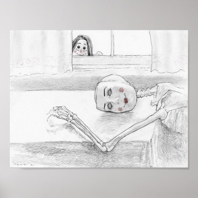 "Through Window" por Christiane Cegavske Poster (Frente)