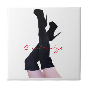 Thunder_Cove de Boots Thunder-high de Couro Preto