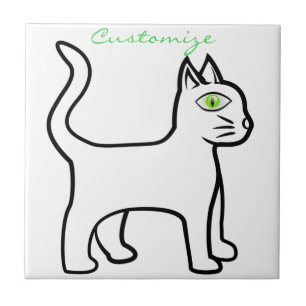 Thunder_Cove do Gato de Olhos Verdes Minimalista