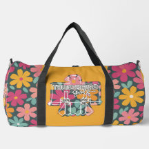 Thunderbird Golf Duffle Bag - floral + laranja