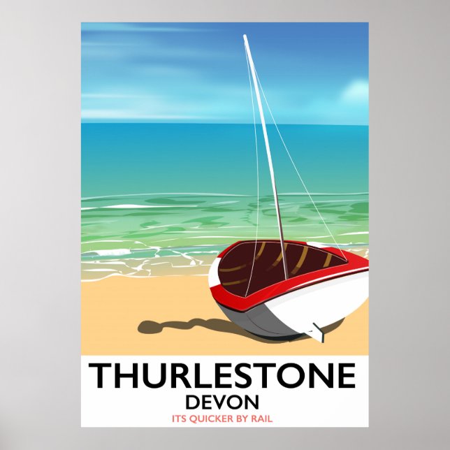 Thurlestone South Devon poster de viagens (Frente)