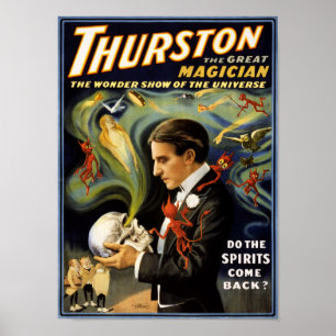 Thurston o grande poster vintage 1915 do mágico