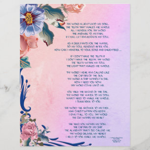 Thy poesia da palavra/papel personalizado escrita