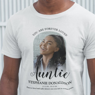 Tia Amada para Sempre Camiseta Memorial com Foto