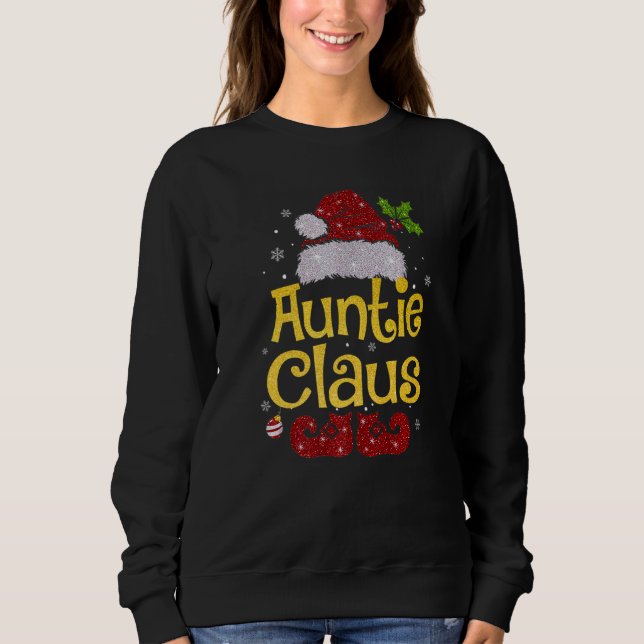 Tia Claus Camisa De Natal Da Família Pajama (Frente)