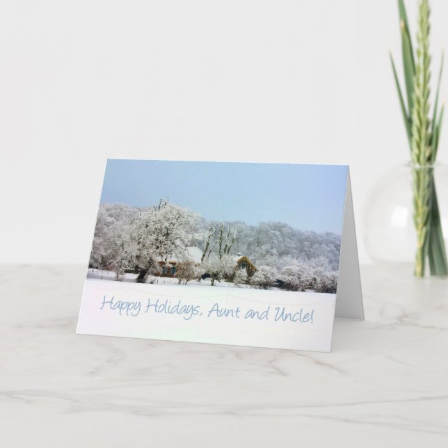 Tia e tio Feliz Cartão de Natal (Frente)