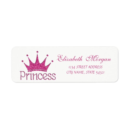 Tiara Glittery feminino bonito, etiqueta da Etiqueta Endereço De Retorno
