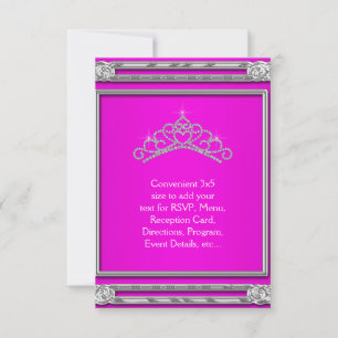 Tiara Rosa Fúcsia RSVP Para Todos os Fins
