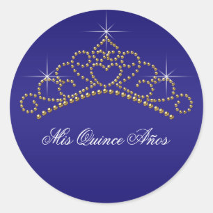 Tiaro de Ouro Azul Doce 15 16 Etiqueta de Quincean
