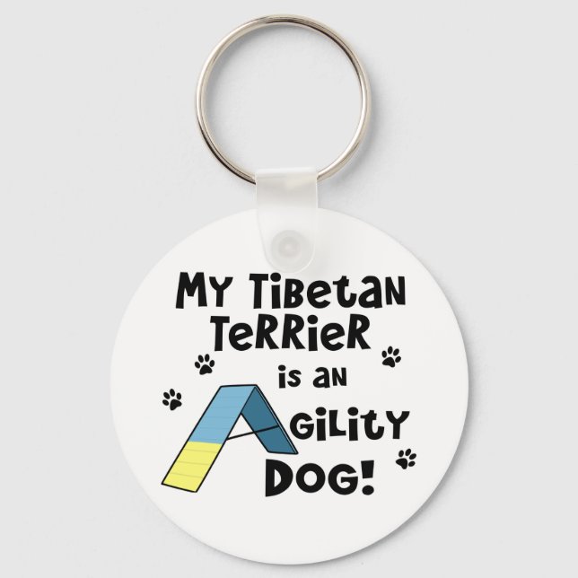 Tibetano - Chaveiro do Cão de Agilidade Terrier (Frente)