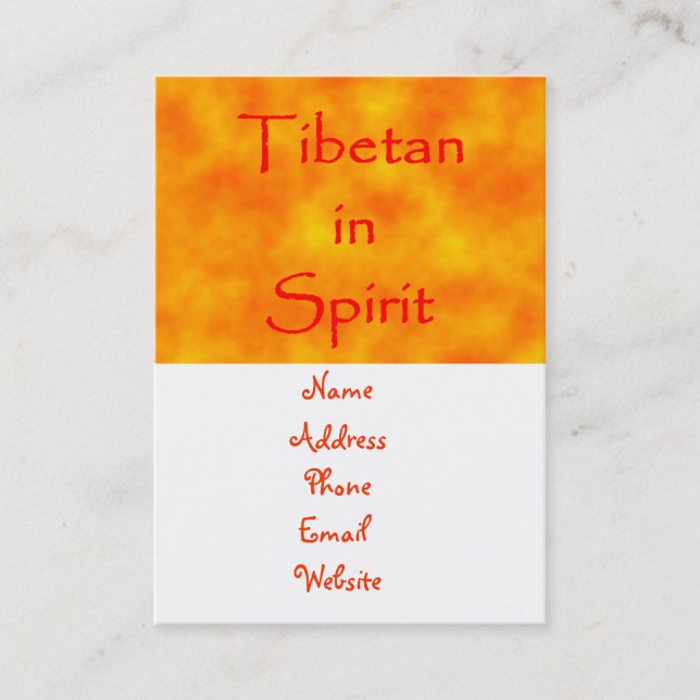 Tibetano em cartões de visitas Espirituosos (Frente)