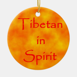 Tibetano em ornamento espiritual