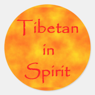 Tibetano no adesivo clássico redondo com adesivo