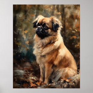 Tibetano Spaniel Dog Art Impressão