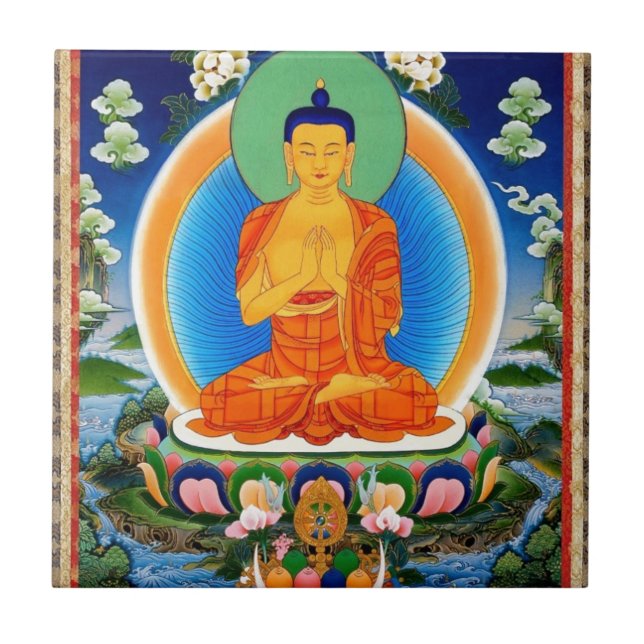 Tibetano Thangka Prabhutaratna Buddha (Frente)