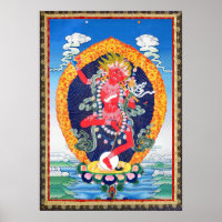Tibetano Thangka Vajravarahi Poster