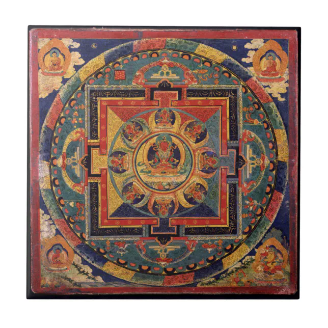 Tibetano Thanka da antiguidade da mandala de | Zazzle Brasil