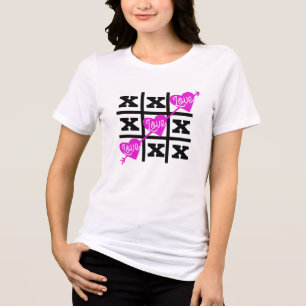 Tic Tac Tac Toe Namorados Corações Camisa