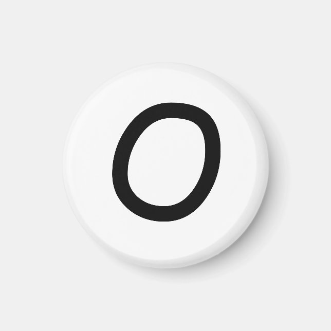 Tic Tac Toe 1-1/4" Imã de geladeira "O" (Frente)