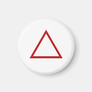 Tic Tac Toe 1-1/4" Imã de geladeira "Triângulo"