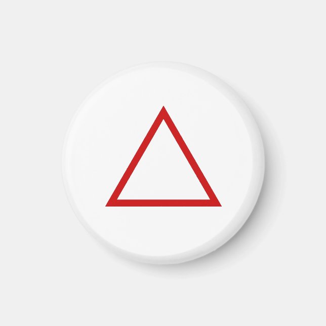 Tic Tac Toe 1-1/4" Imã de geladeira "Triângulo" (Frente)