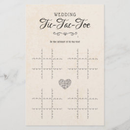 Tic-Tac-Toe de Casamento - Mesa Rústica