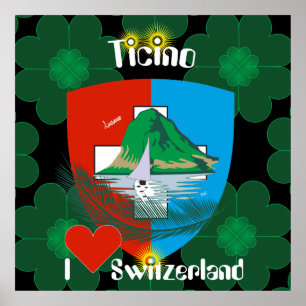 Ticino Suíça Suisse Svizzera Svizra poster