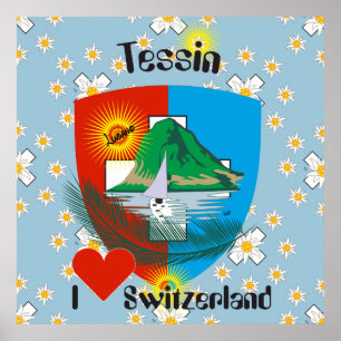 Ticino Suíça Suisse Svizzera Svizra poster