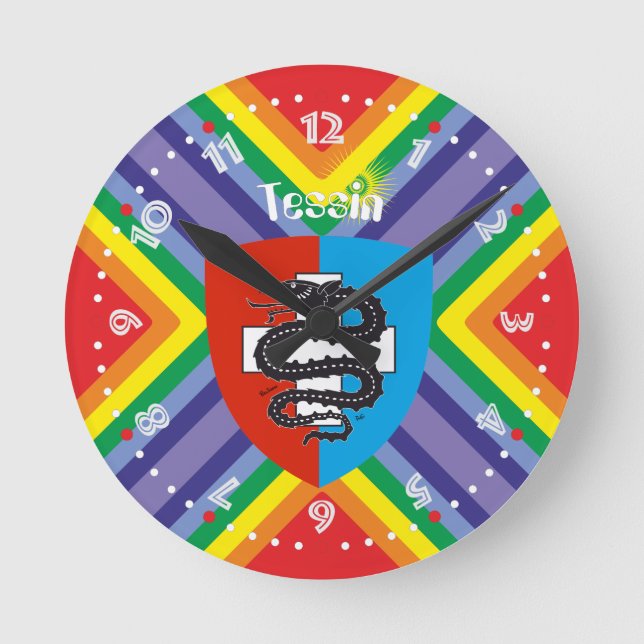 Ticino Suíça Suisse Svizzera Svizra relógio (Frente)