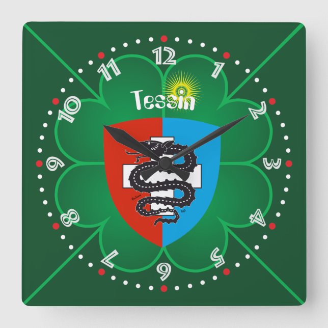 Ticino Suíça Suisse Svizzera Svizra relógio (Frente)