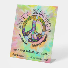 Tie-Dye Art e Bohemian - Sinal de Pedestal Appreal