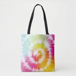 Tie Dye Birthday Favor Bag Tote Bag
