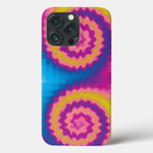 Tie dye groovy funky retro espiral colorido