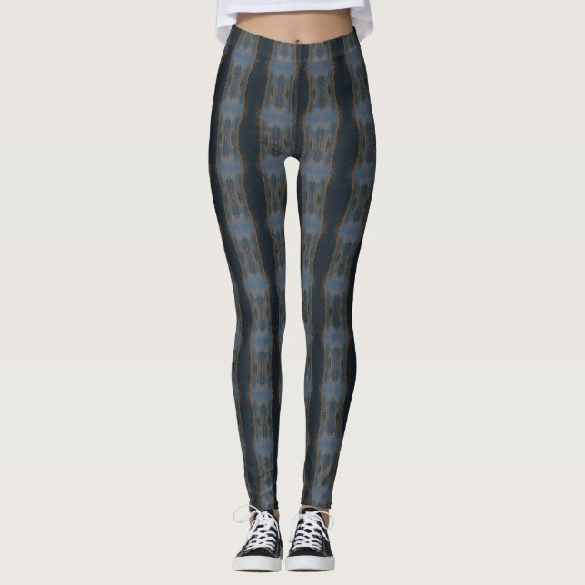 Tie-Dye Inspired Slate Blue Women's Leggings  (Frente)