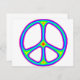 Tie Dye Rainbow Peace Sign 60's Hippie Love (Frente/Verso)