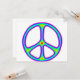 Tie Dye Rainbow Peace Sign 60's Hippie Love (Frente/Verso In Situ)