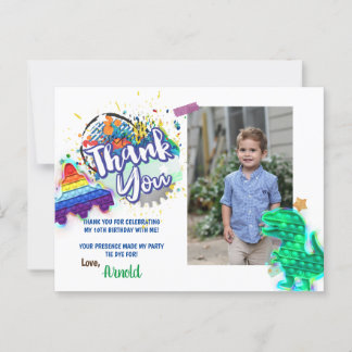 Tie Dye Rainbow Photo Cartões de agradecimentos