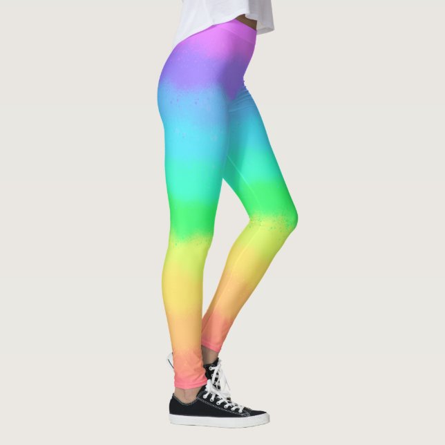 Tie Dye Rainbow Yoga Leggings (Direita)
