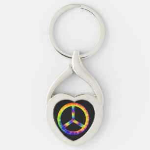 Tie Dye - Símbolo de Paz de Chaveiro