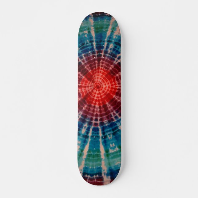 Tie Dye Skateboard - Blue Tiger Strike (Frente)