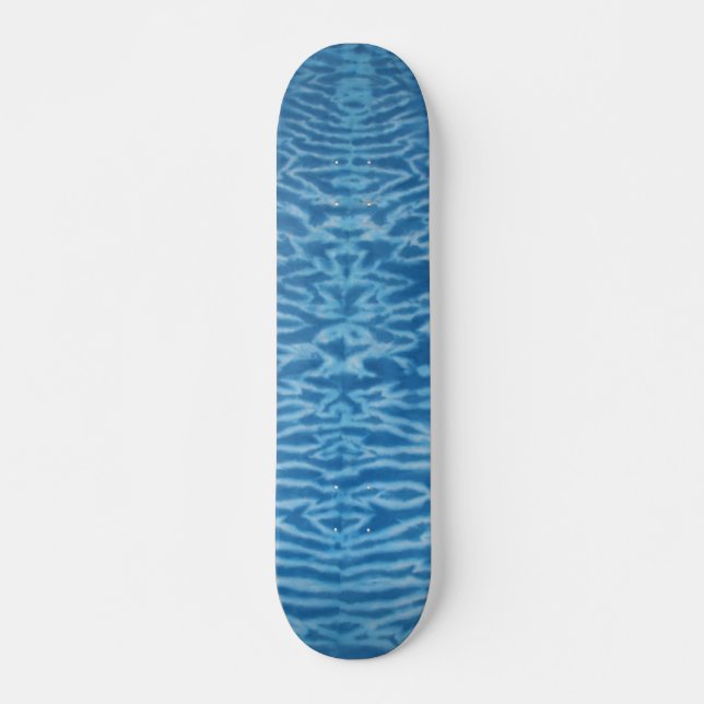 Tie Dye Skateboard - Blue Tiger Strike (Frente)