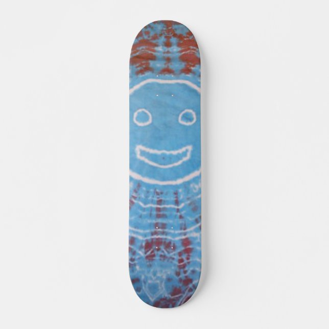 Tie Dye Skateboard - Smiley face (Frente)