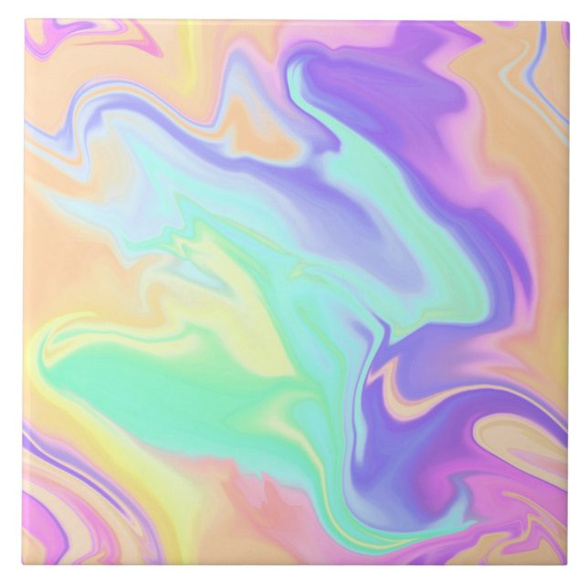 Tie Dye Swirl Marble Retro Groovy (Frente)