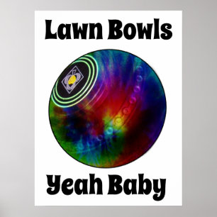 Tie Dyed Lawn Bowl, Poster